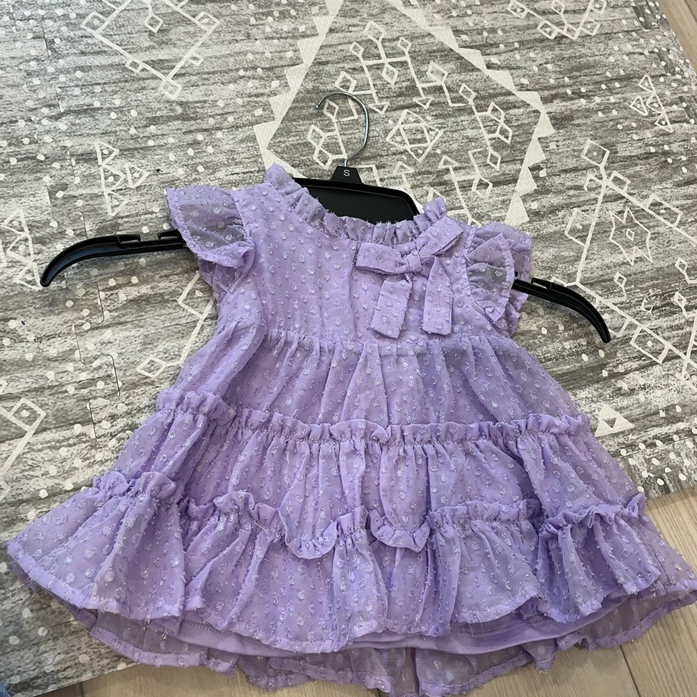 Lavender Ruffled Kids Dress
